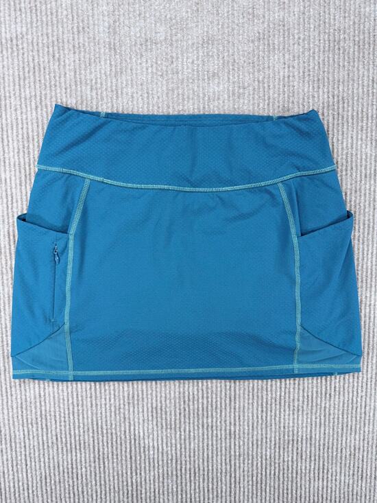 Athleta Pants - Athleta Coastal Teal Dobby Action Skort 14.5" Built-In Shorts Size XS 405604
